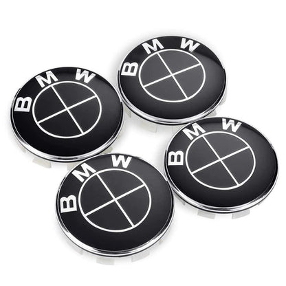 Wheel hub caps 4pcs set BMW black