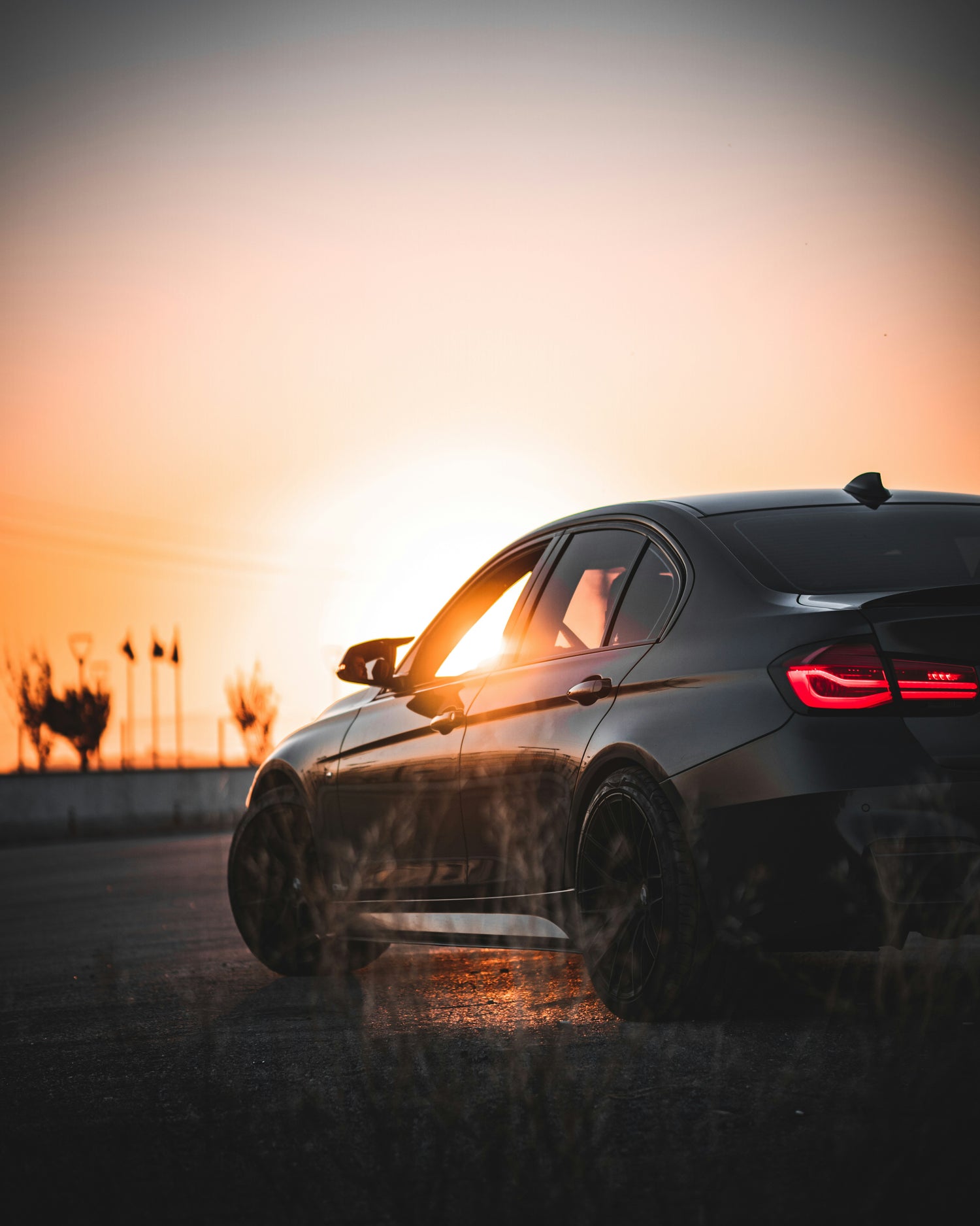 BMW F30 sunset