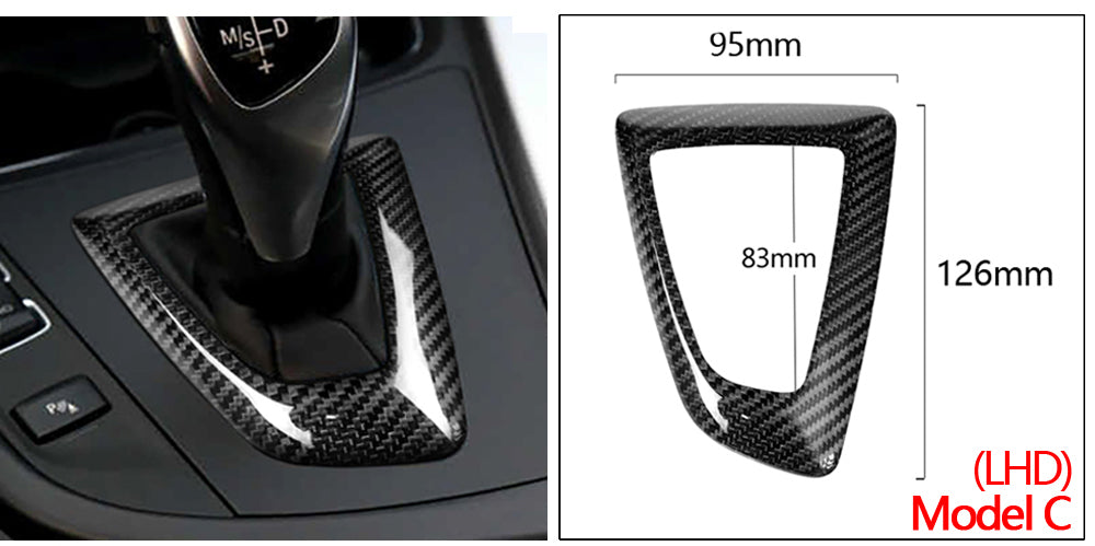 Gear selector base cover carbon fiber look - Bimmer Elite