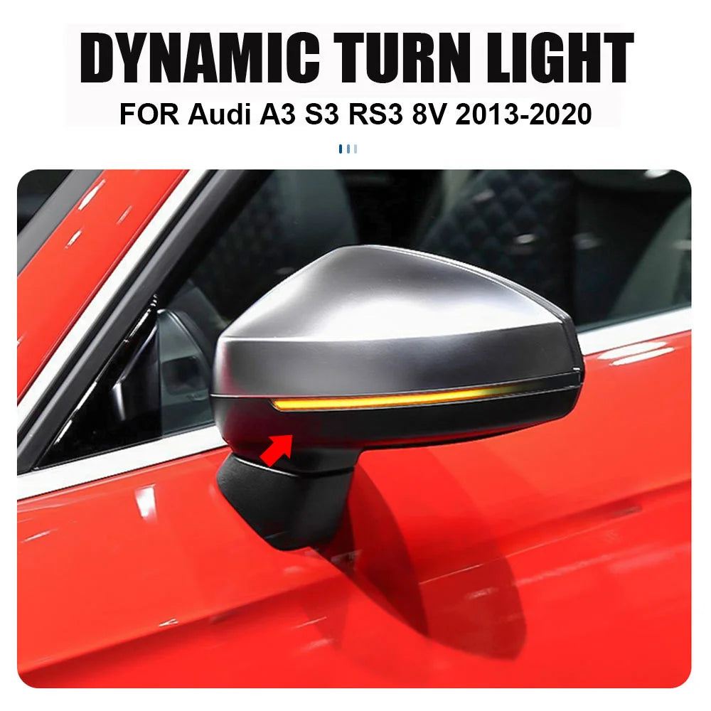 Dynamic turn signal side mirror Audi A3 S3 RS3 8V