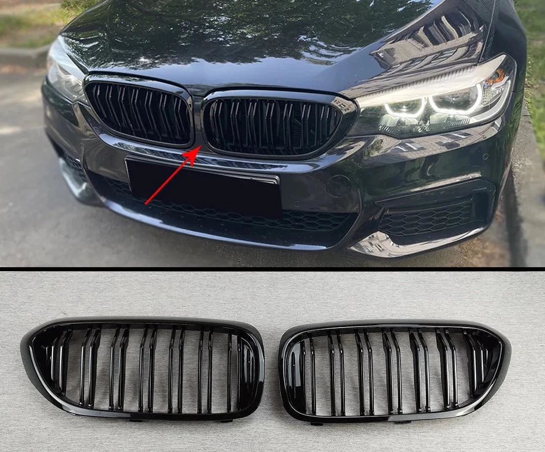 Auto Carbon Fiber Look Front Niere Kühlergrill Dual Lamellen Grill für 3 Serie E90 E91 2005-2008 Auto Carbon Fiber Look Front Niere Kühlergrill Dual Lamellen Grill für 3 Serie E90 E91 2005-2008