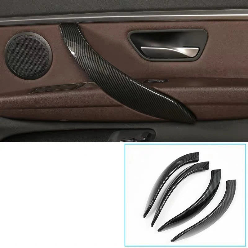 Interior door handle cover carbon fiber look BMW 3 4 Series F30 F31 F34 F36