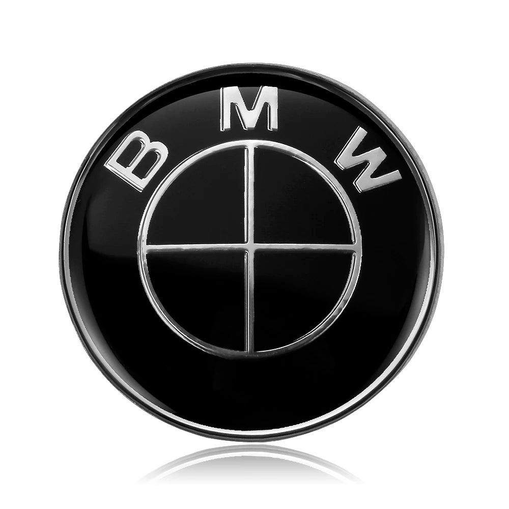 Steering wheel BMW badges black